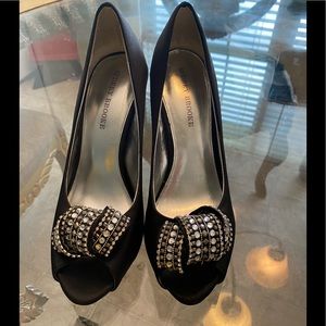 Audrey Brooke Black Satin pumps